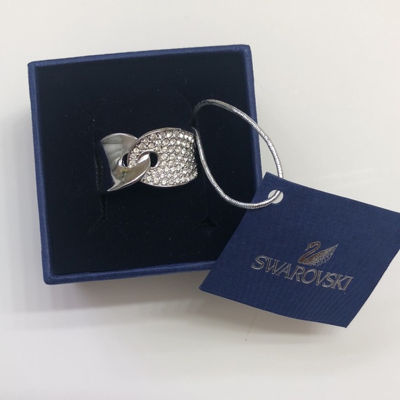 NWT Swarovski Guardian Rhodium Plated Crystal Ring - Picture 7 of 10